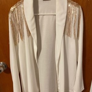 Women white blazer